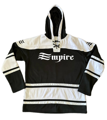 Empire Hockey style hoodie White/BLK